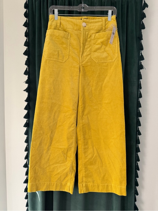 Anthropologie Pants - Anthropologie Maeve Collette  Mustard Yellow Corduroy Wide-Leg Cropped Pants